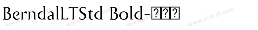 BerndalLTStd Bold字体转换